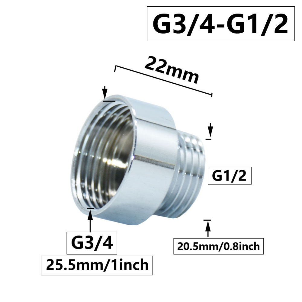 Latão 1/2 "3/4" 1 "macho fêmea rosca conector reduzindo acoplador acessórios de cobre conectores de tubo adaptador de torneira de água: Ouro