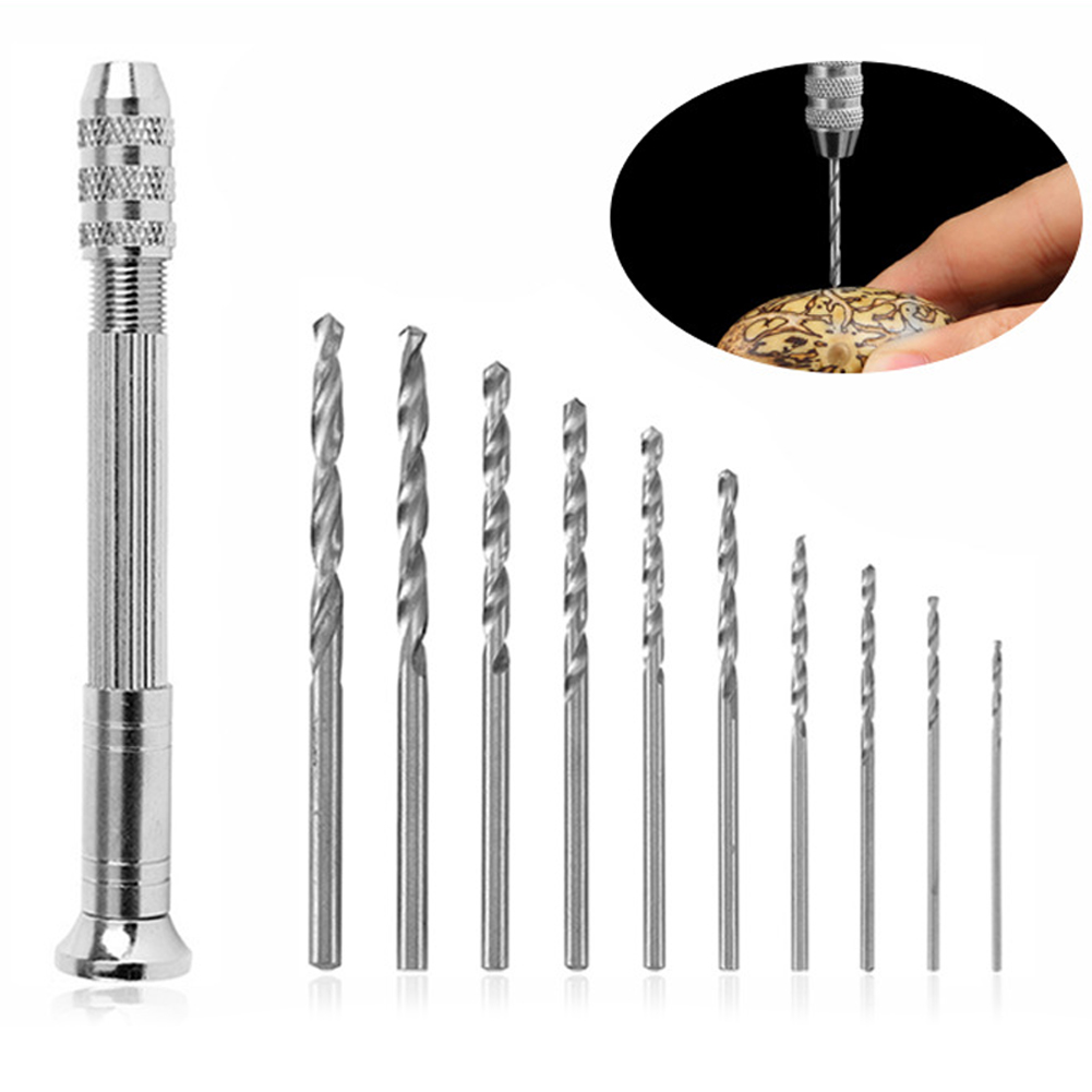 1pcs/5Pcs small Hand Drill or drill With 0.8mm-3.0mm Drill Bits Set Rotary Tools For Models Hobby DIY Wood Craft Handmade Tools