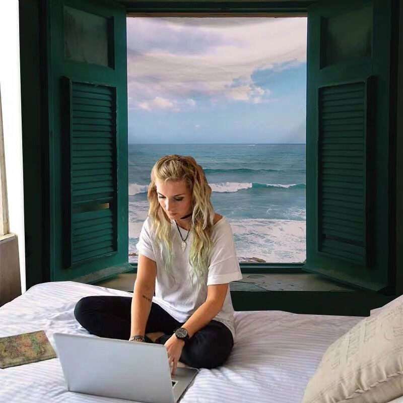 Starry Sky Tapestry Wall Hanging Ocean Space Wall Tapestry Wall Carpet Table Cloth