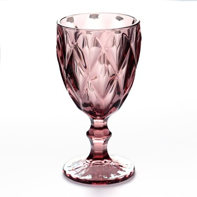 Husdu retro krystal bølget udskåret glas vin kop champagne fløjter bægre drikke cocktail brandy whisky bar værktøjer: Lyserød / 240ml