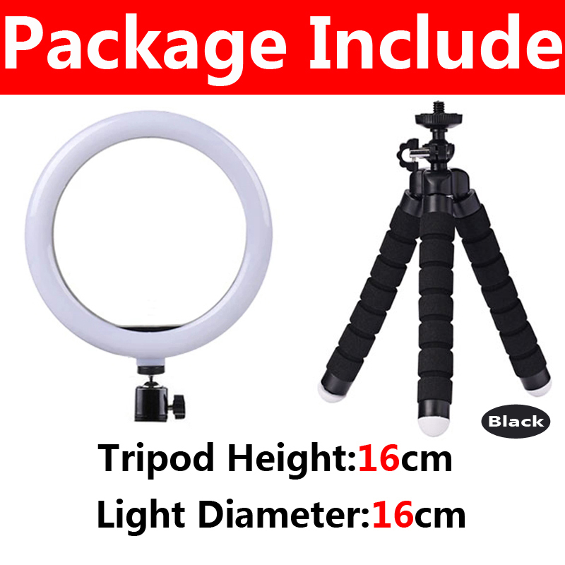 Led-ringlamp voor fotografie met 3 dimbare standen, inclusief statief en telefoonhouder voor tiktok-video's, live make-up en invullampen.: Wit