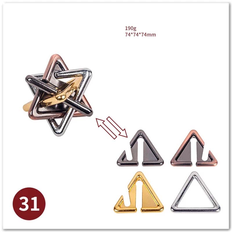 Klassische IQ Metall Denkaufgabe Magie Verblüffende Rätsel Spiel Spielzeug Für freundlicher Erwachsene Lustige Metall Puzzle: Zitrone Gelb