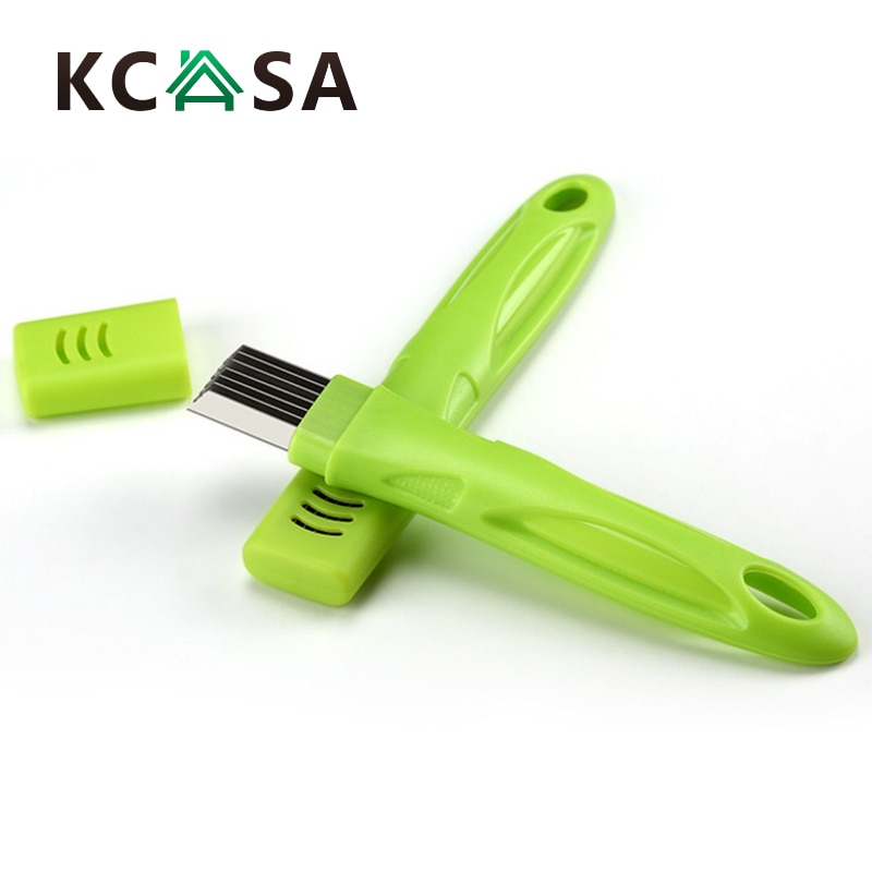 Kcasa VT-OS Rvs Groene Ui Slicer Shredder Cutter Groente Sjalot Shred Cut Tool Voor Kitchen Tools Gadgets