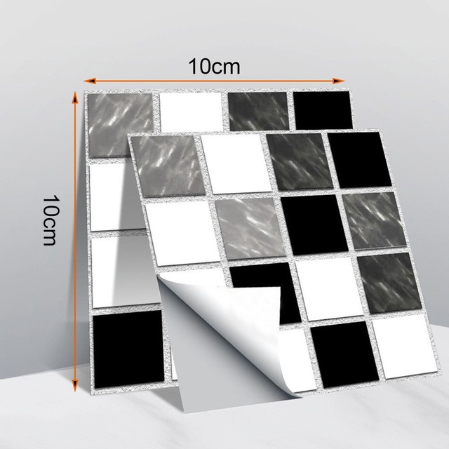 10Pcs Glitter Mozaïek Zelfklevende Tegels Stickers Keuken Badkamer Home 10*10Cm Slaapkamer Woonkamer Decoratie: MSC077