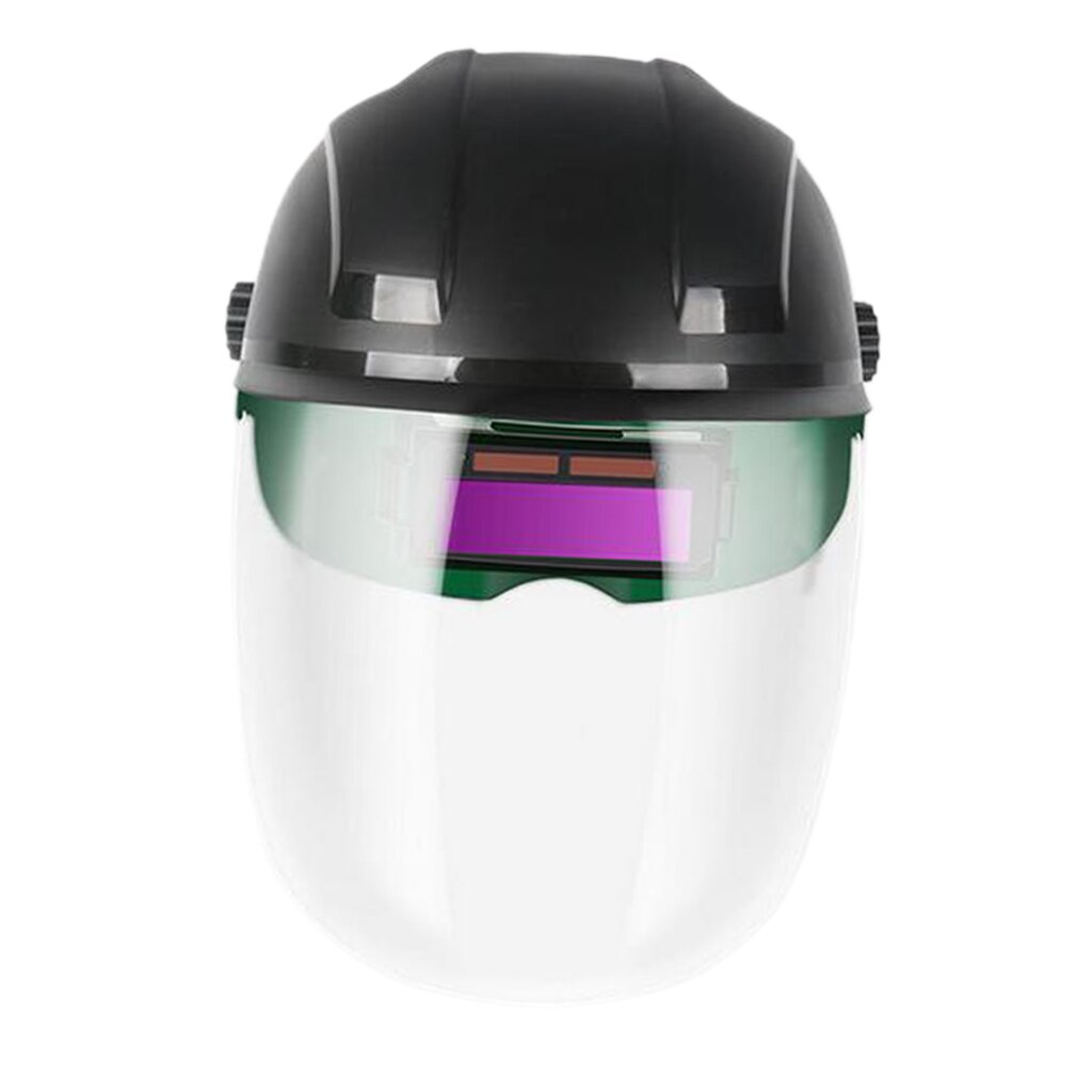 Large Viewing Welding Helmet Solar Powered Mask Auto Darkening Welding Hood Side View