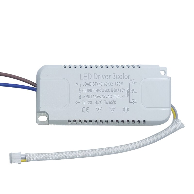 8-240W Led Driver Adapter Voor Led Dubbele Kleur Verlichting AC220V Niet-isolerende Transformator Voor Led Plafond licht Vervanging: 120W