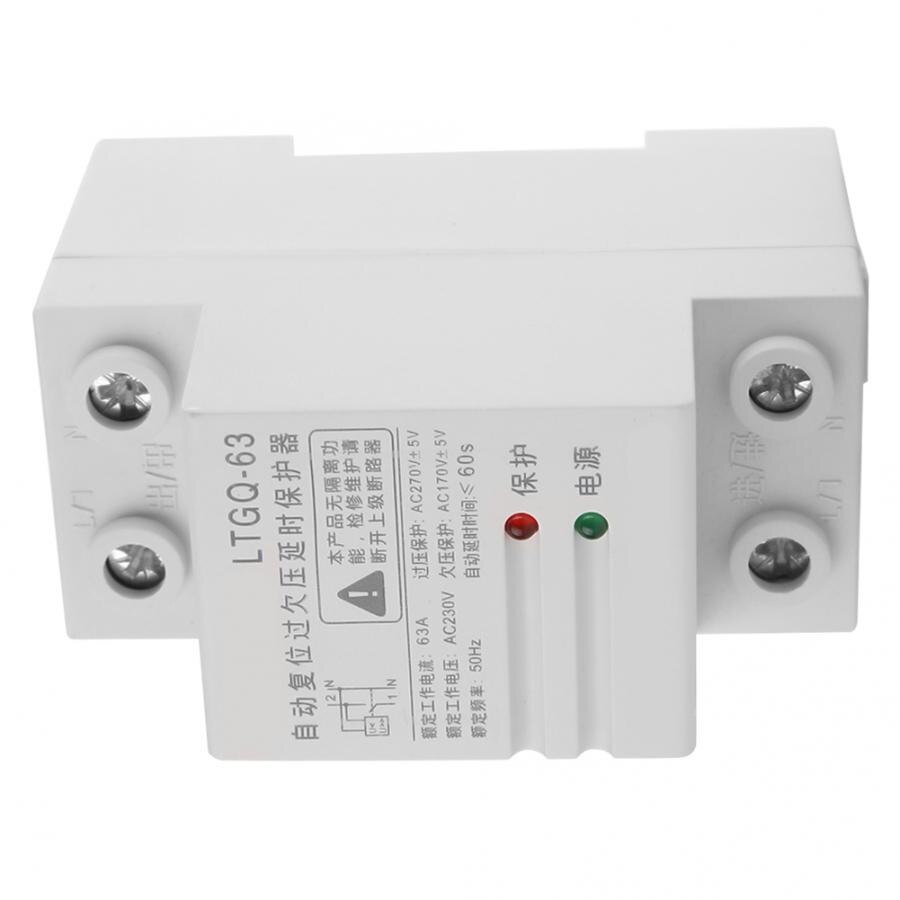 230V 2P63A verzögerung relais modul Einstellbar Automatische Verbinden Überspannung Und Unter Spannung Schutz Relais