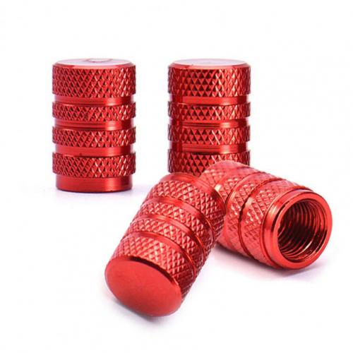 60% in ！！ 4Pcs Aluminum Alloy Car Wheel Tyre Tire Air Pressure Valve Stem Cap Dust Cover: Red