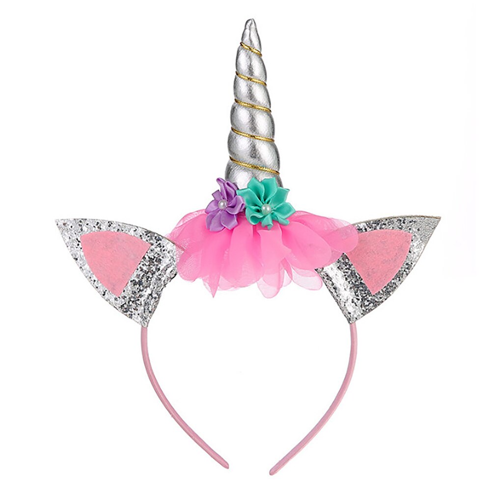 Halloween Party Unicorn Glowing Headband Unicorn Headband With Light For Prom Halloween Birthday Party: Mint Green