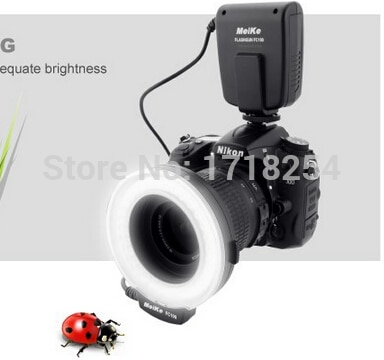 Meike fc-100 macro ring flash/licht voor nikon d7100 d7000 d5200 d5100 D5000 D3200 D3100 D3000 D800 D600 D300s D200 D90 D80 D60