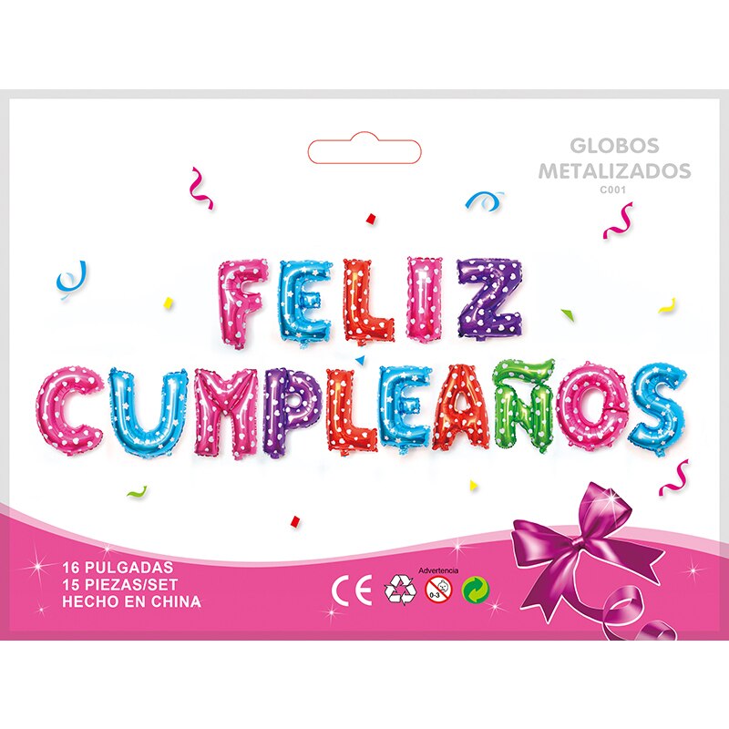 16 inch Letters HAPPY BIRTHDAY Foil Balloons Happy Birthday Party Decoration Kids Alphabet Air Balloons Baby Shower Supplies: Nine colors