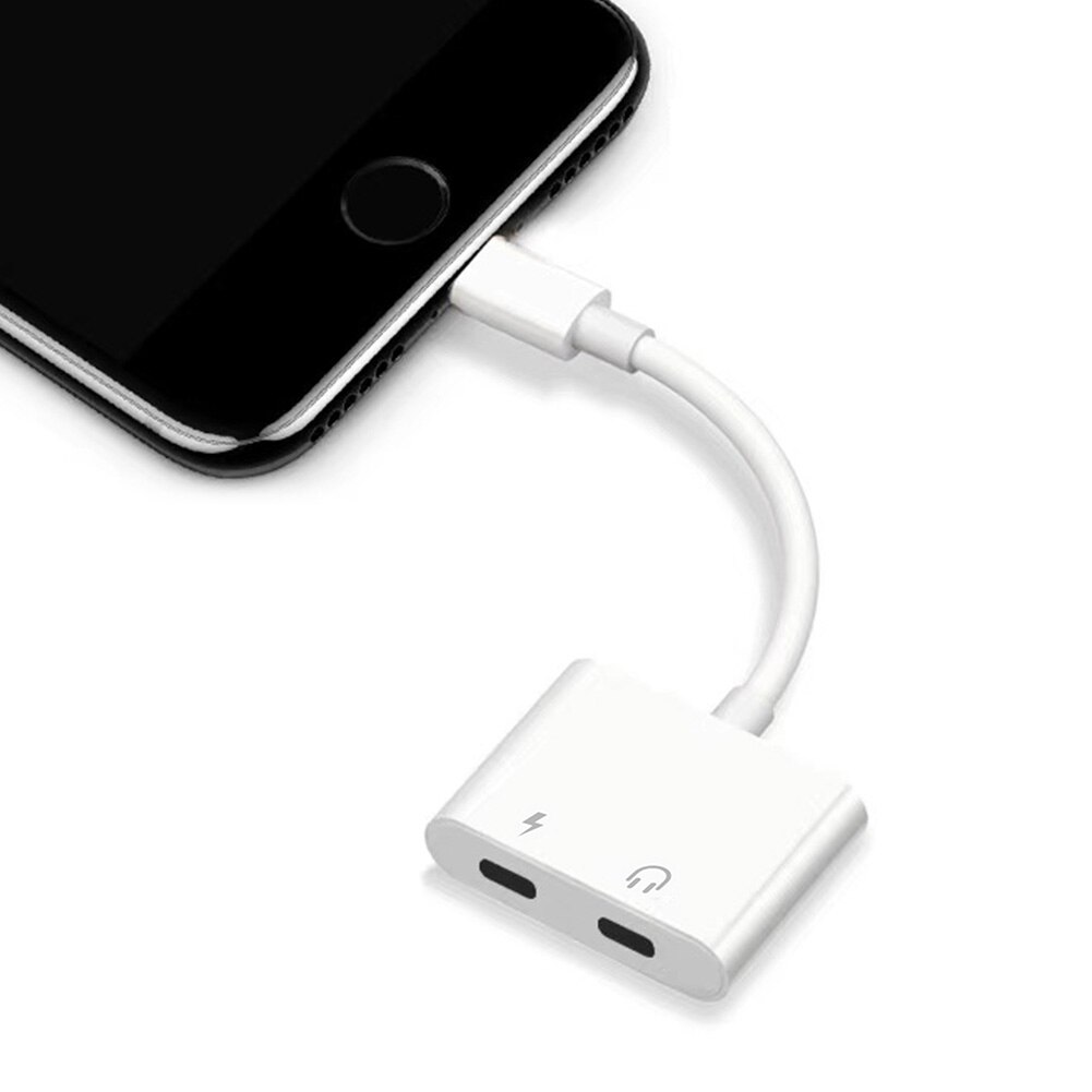 Adaptador 2 en 1 para auriculares iPhone de Apple, Conector de 3,5mm, cable Aux, Adaptador de Audio y carga para 11 Pro Max /XS/XR/X/8: type 2