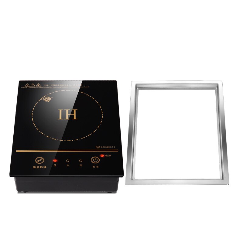 Mini Electric Magnetic Induction Cooker Wire control Embedded Hotpot Hob Burner Waterproof pot Tea Boiler Stove Cooktop 800W: Square Touch