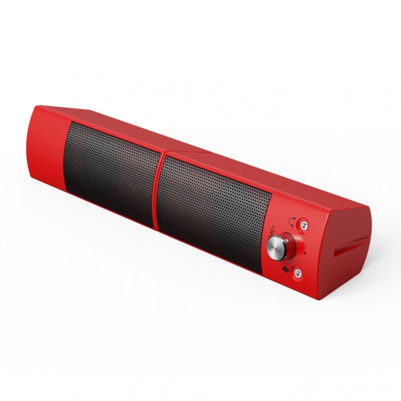 Computer Speakers Afneembare Bluetooth Luidspreker Movie Surround Sound Subwoofer Voor Computer Pc Laptop Usb Wired Dual Muziekspeler: Rood / Standard version