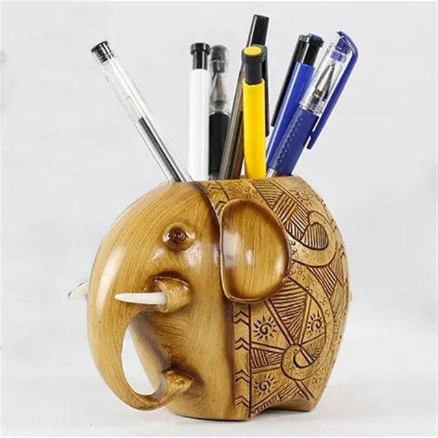 Home decor Pen Holder Elephant Cartoon Animal innovating Tabletop decoration multifunctional storage box: Style 9
