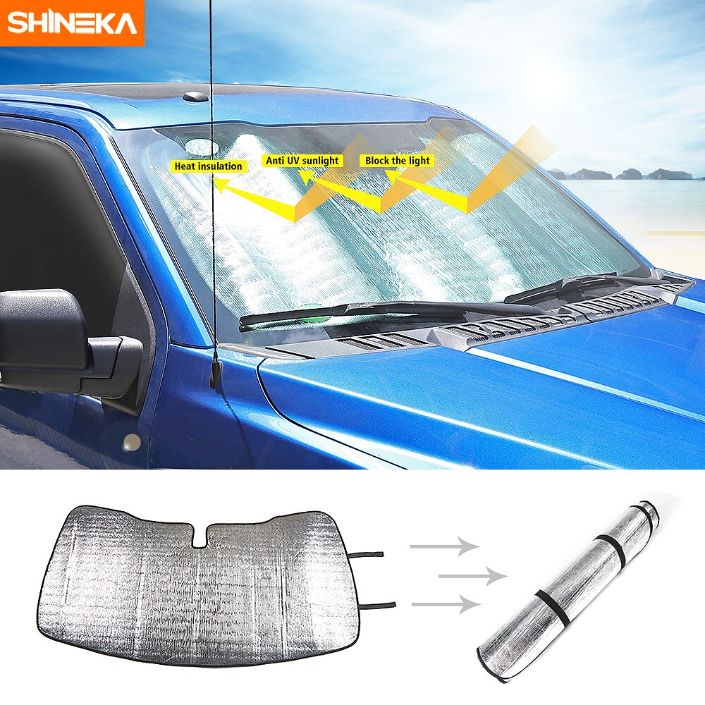 Shineka Voorruit Zonnescherm Anti Uv Zonlicht Blok Licht Warmte Isolatie Voor Ford F150 Auto Accessoires