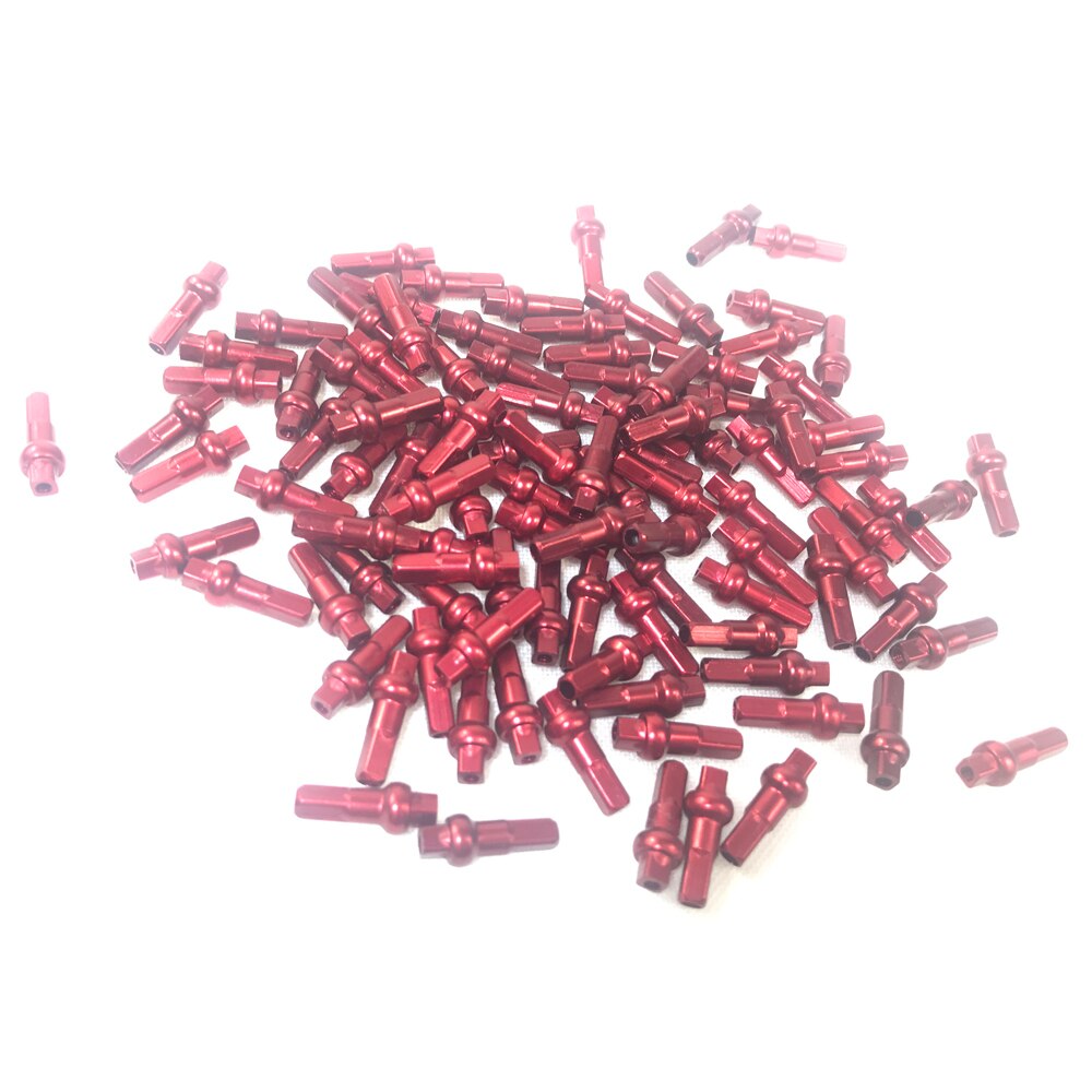 Pillar DSN Alloy Nipples Double Square 14.4mm 16mm 18mm length for 14G bicycle MTB or Road spokes Available at both black red