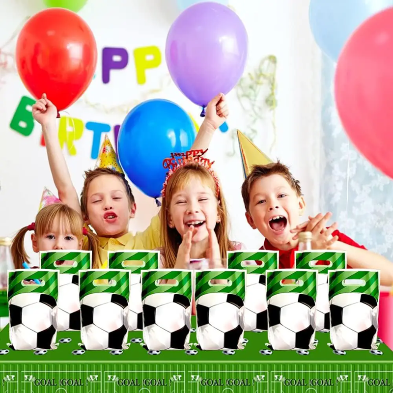 10/20/30pcs Football Thème Faveurs Bonbons Sacs De Football Emballage Sac de Traitement Garçon Enfants Fournitures de Décoration de Fête D'anniversaire