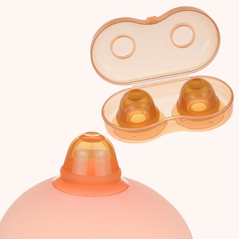 4 Pcs Nano Silver Silicone Nipple Corrector Teat Recessed Invagination Flat Suction Device Maternal Lactation Period Supplies