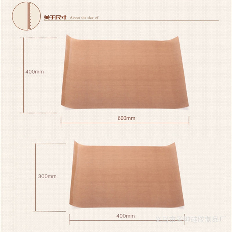 Reusable Baking Mat High Temperature Resistant Teflon Sheet Pastry Baking Oilpaper Heat-Resistant Pad Non-stick for Outdoor BBQ