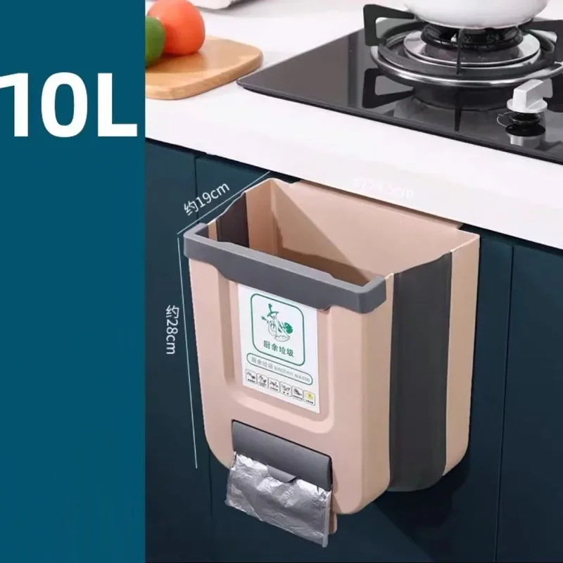 Camping Auto-accessoire Opvouwbare prullenbak Materiaal met grote capaciteit schoon te maken voor camper Thuis Auto Keuken: Grey