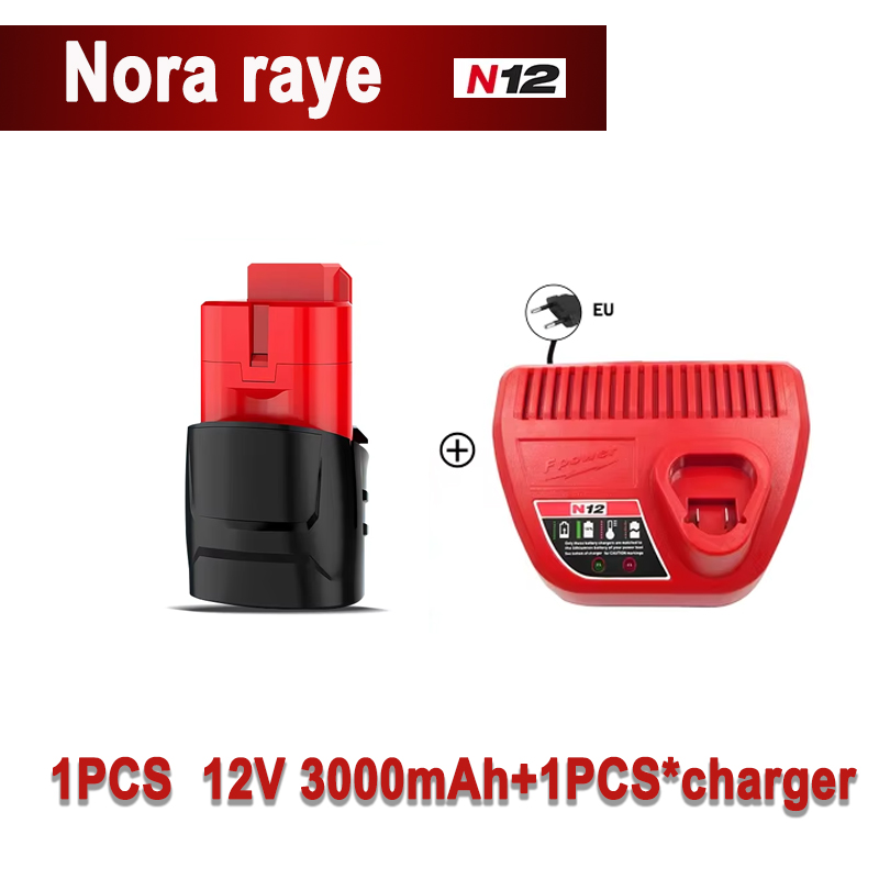 For Milwaukee M18 M12 Power Tool Battery XC 12v 18v 3Ah 5Ah 6Ah 9Ah M18B5 48-11-1815 48-11-1860 M18B2 M18B4 M18B5 Battery Packs: Ivory
