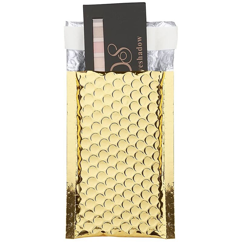 5pcs Gold Poly Bubble Mailer Envelopes Bags Self Seal Padded Heavy-Duty Waterproof Sealing Packaging Envelopes