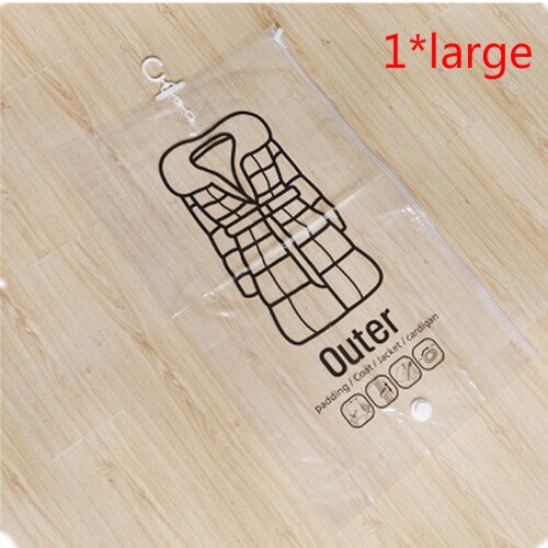 Vêtements housse anti-poussière organisateur suspendu sac sous vide costume manteau sac de rangement avec cintre gain de place garde-robe suspendus organisateur: 02
