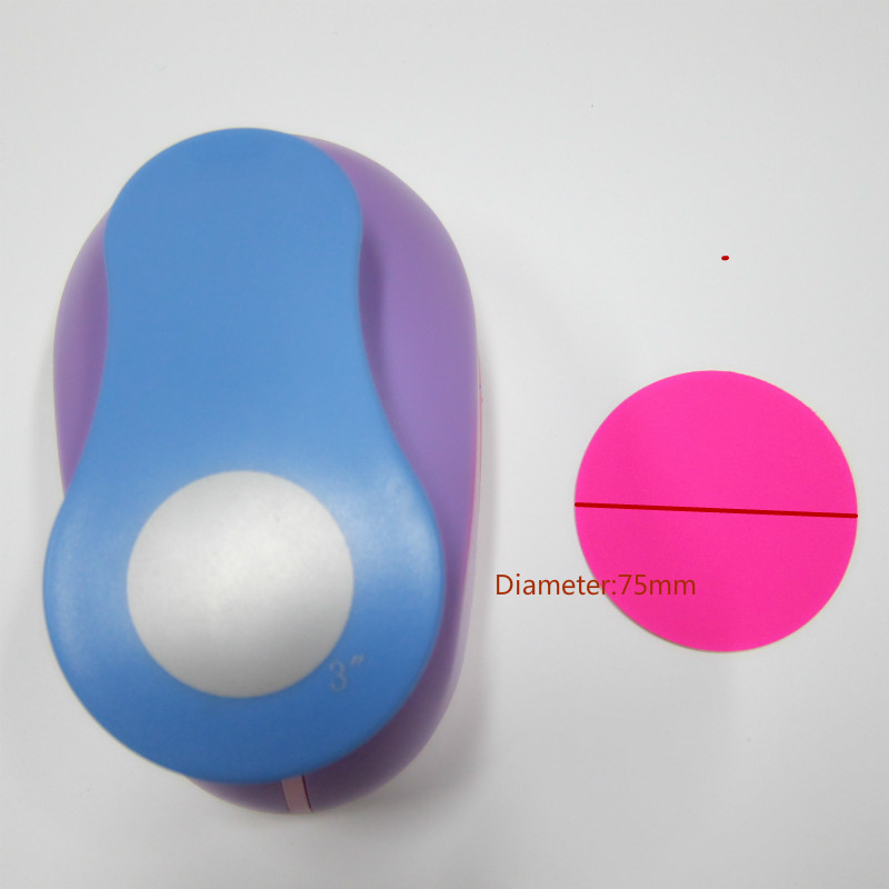 8-75mm Circle Shape Craft Punch Cortador De Papel Scrapbook Paper Cutter Foam School Manual DIY Round Hole Punches: 1pcs 75mm a8830 
