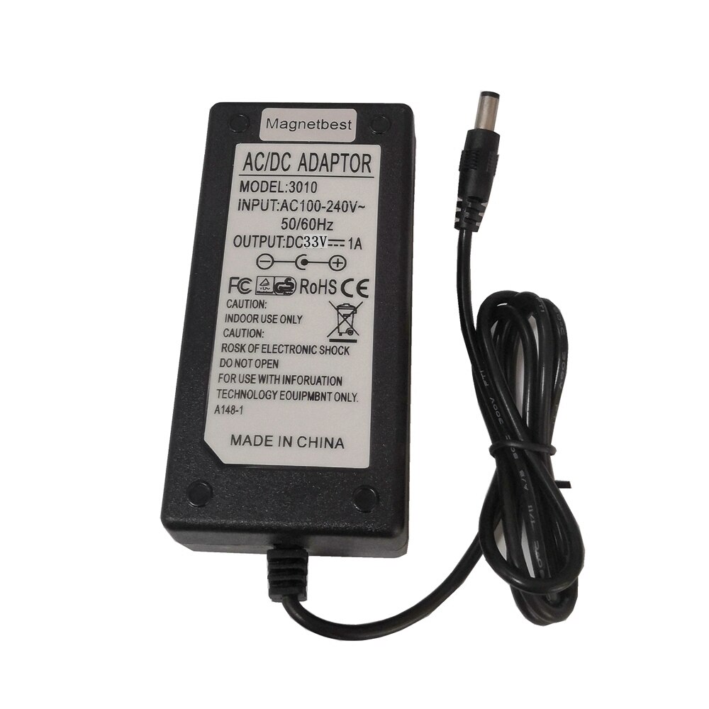 33V 1A 33 Volt 1000mA Adapter Charger DC 5.5x2.1mm/2.5mm with US EU AU UK Cable Converter Power Supply