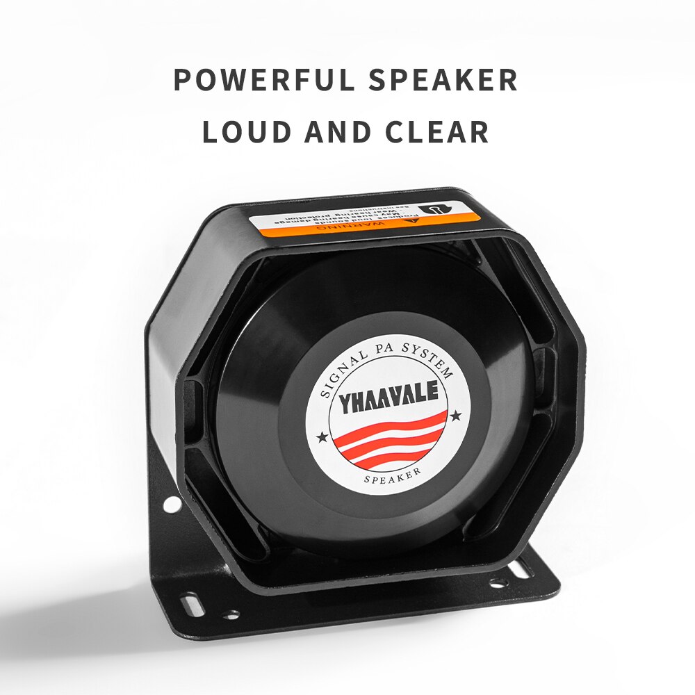YHAAVALE 200W Car Police Siren,CJB9 Tone Wired Amplifier,Metal Ultra Slim Speaker,Emergency Warning PA System for Vehicle Truck