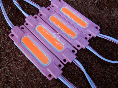 100pcs 2W Injection led COB module DC24V truck moto module lamp Waterproof led background light warm white/red/blue/Green