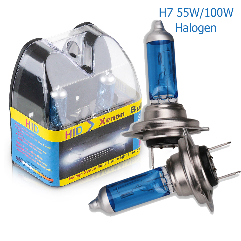 H7 55w/100w halogenlys, 12v supersterke lyspærer til bilfrontlykter, halogenlampe, erstatningspære til bilfrontlykter,  h7 lamper