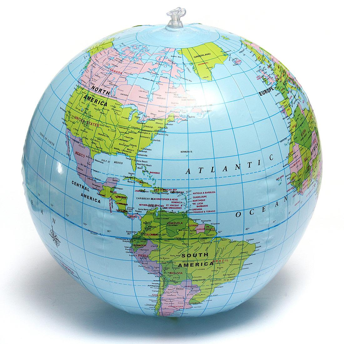 38cm Opblaasbare Globe World Aarde Oceaan Kaart Bal Geografie Leren Educatief Strand Bal Kids Geografie Educatieve Benodigdheden