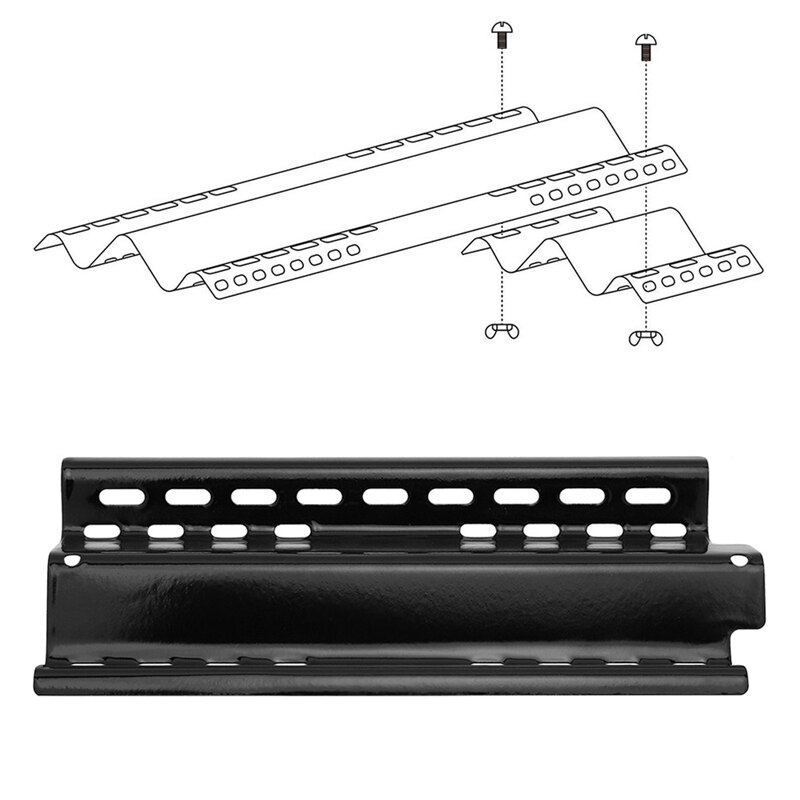 Porcelain Grill Heat Plate Adjustable Grill Heat Shield, Heat Tent, Burner Cover, Replacement Parts for BBQ Gas Grill