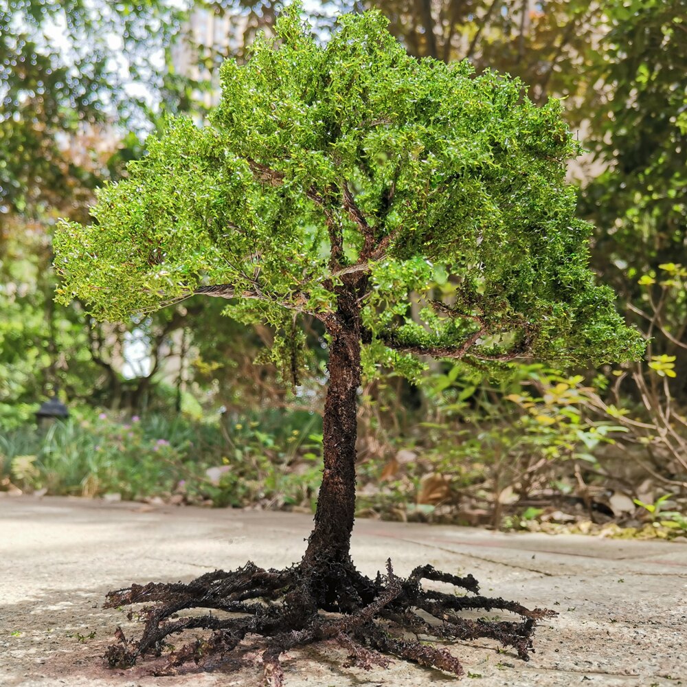 Maquette d&#39;arbre de 20cm/24cm/27cm, miniature, train, micro-scène, matériel de bricolage