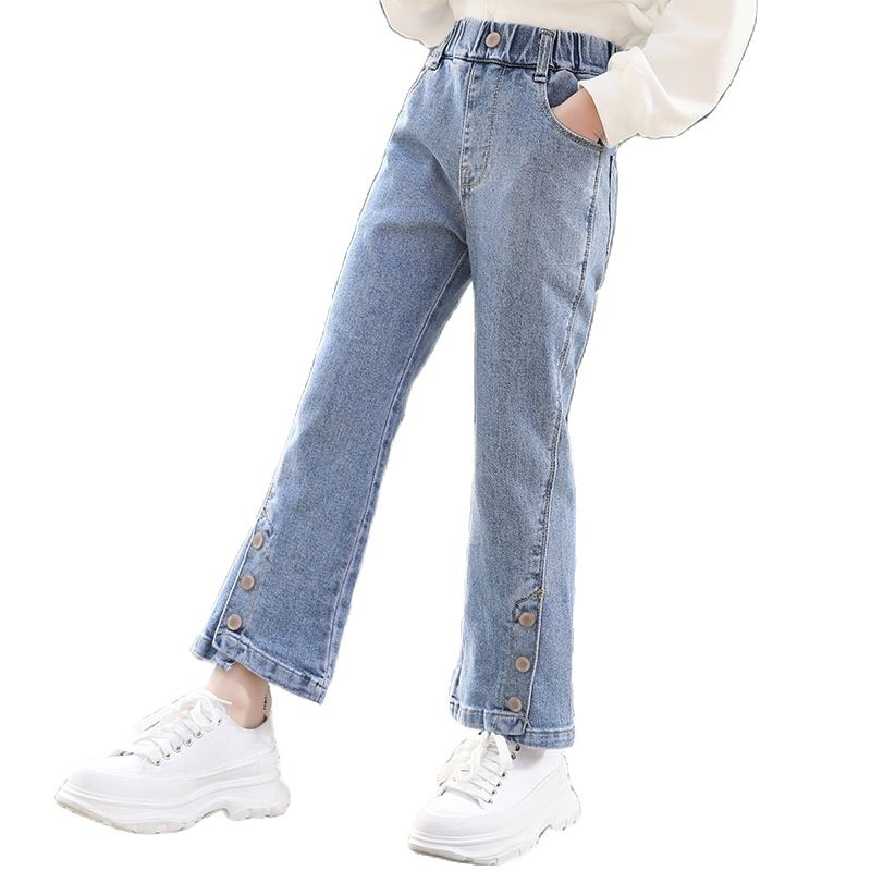 Pantalones vaqueros rectos de pierna ancha para niña Y niño, ropa informal de para adolescentes de 8, 9, 10, 12, 13 Y 14 años, primavera Y otoño
