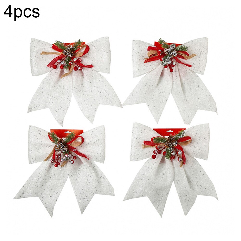 Christmas Bow Decorations Red Large Wreath Xmas Tree Embellishment Bow Tie for Wedding Festival Year Party: E5