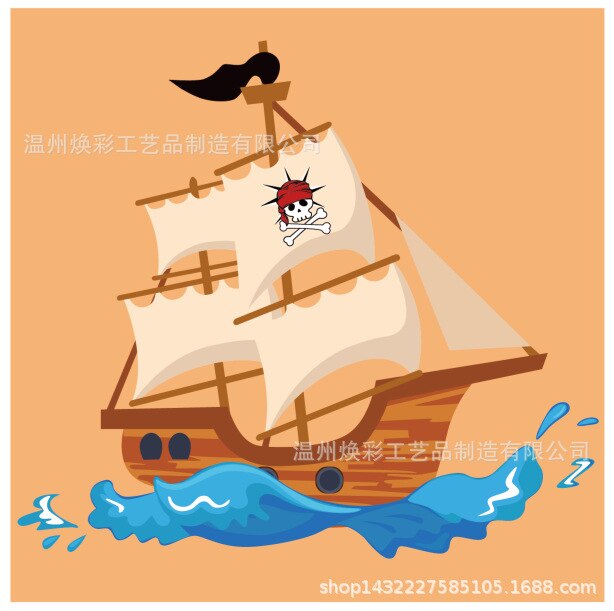 Pirate Theme Party Disposable Tableware Birthday Party Decorations Kids Party Supplies Napkins Paper Plates Birthday Decoration: 20pcs