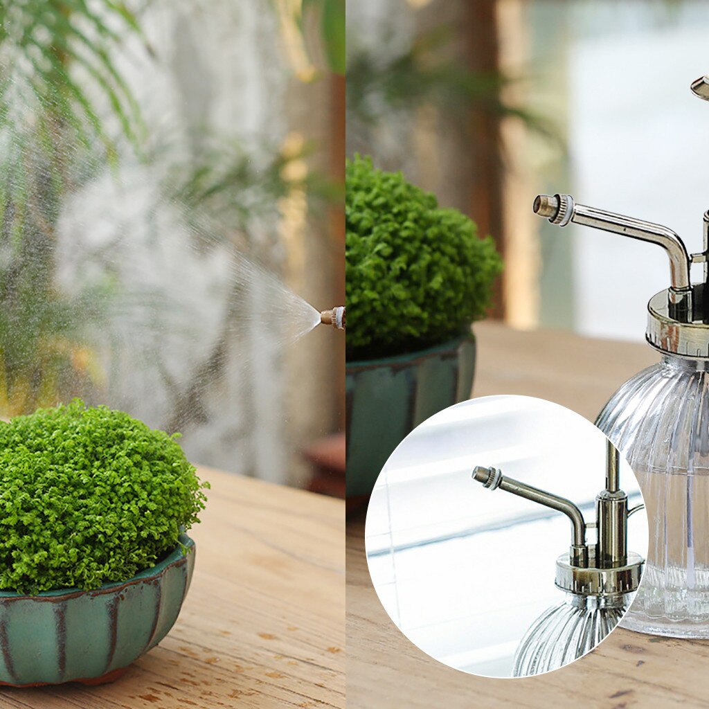 Retro glas vandkande plante blomster sprayflaske håndvask flaske farve grøn plante havevandkande