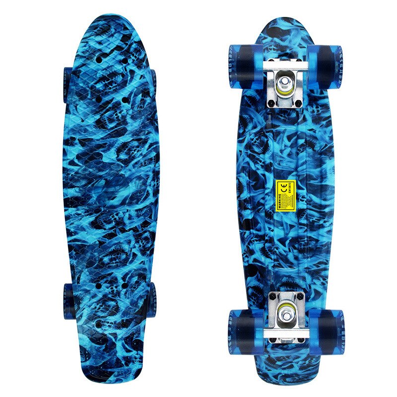 23" Complete Mini Cruiser Skateboard Penny Board Skate Board Sidewalk Road Sliding Single Kicktail Hard Plastic PU Wheels Girls: A8