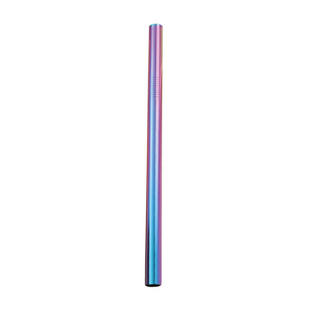 Metal Straight Drinking Straw Eco-Friendly Stainless Steel Straw Large Pearl Milk Tea Juice Straight Drink: colorful 10mm
