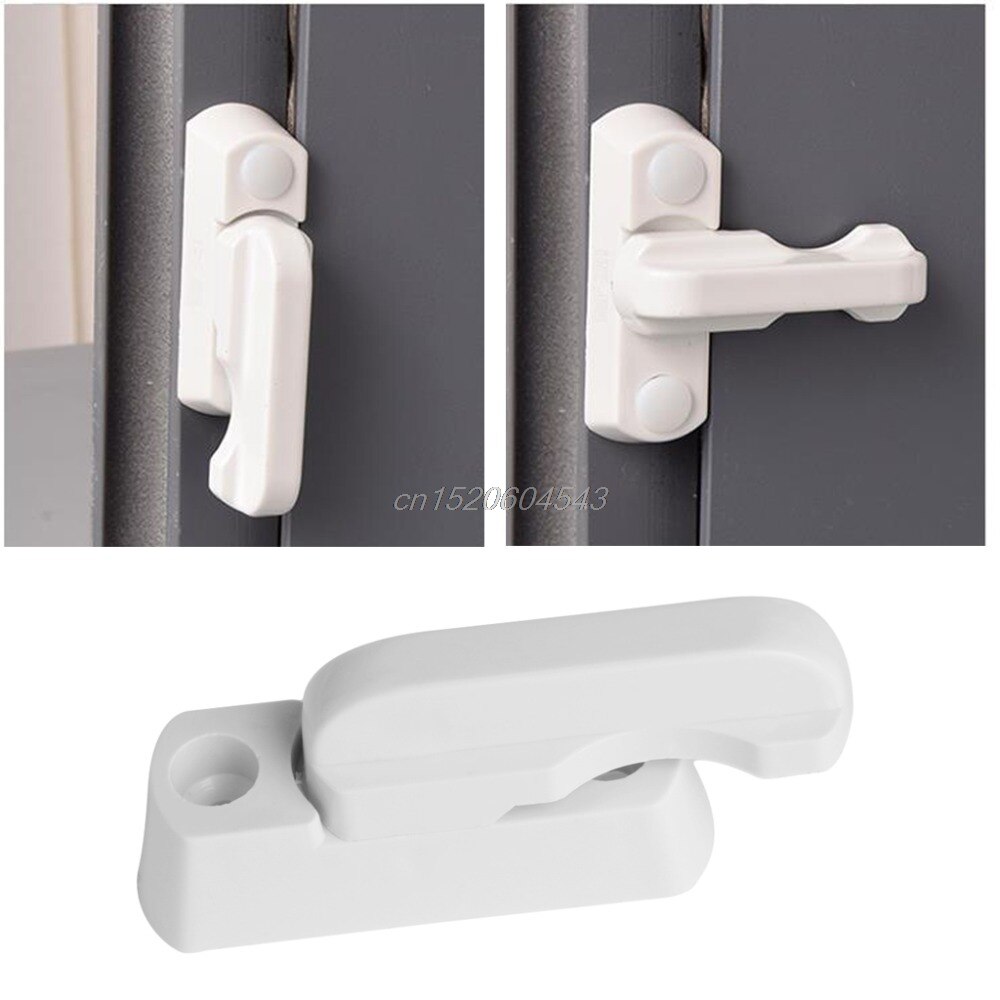 Plastic Child Safe Security Window Door Sash Lock Safety Lever Handle Sweep Latch Hardware Locks R06 Whosale&amp
