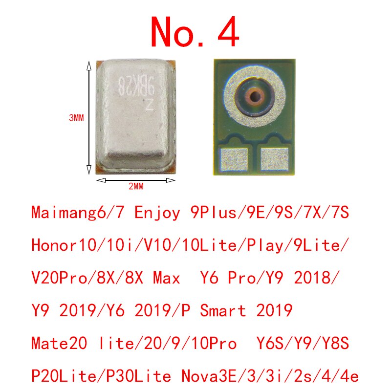 Micrófono receptor de altavoz para HUAWEI, P40 Pro, P30, P20, P10, P9, Honor 8, 9, 10, 20, 30, V10, V20, V30, Mate, Nova Lite, Enjoy Play, 10 Uds.: 10pcs No.4 Type