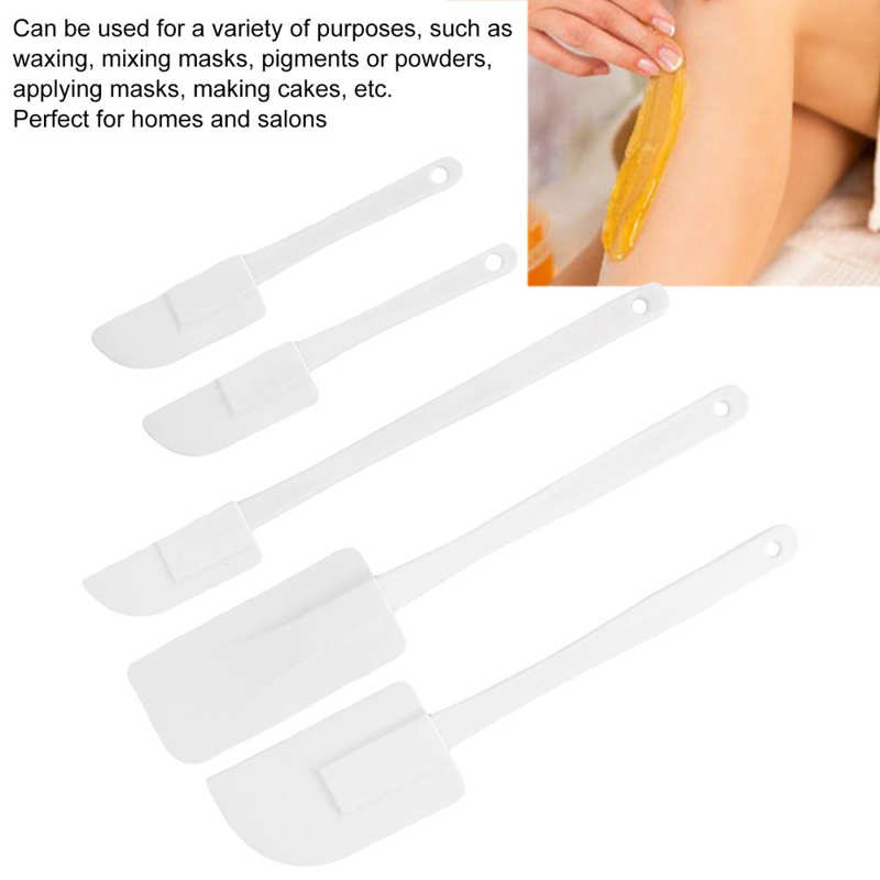 5pcs Wax Spatula Set Silicone Reusable Waxing Stirrer Applicator Multifunctional Wax Sticks for Home Salon Use