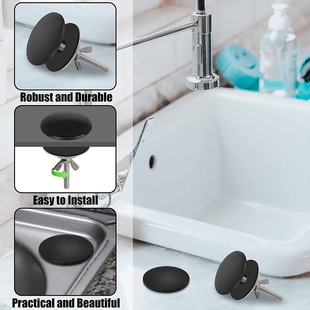Kitchen Accessories Drainage Seal Water Stopper Stainless Steel Metal Tap Hole Plug Faucet Hole Cover Sink Plug Sink Hole Cover