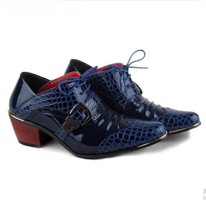 Men Formal Shoes High Heels Business Dress Shoes Male Oxfords Pointed Toe Oxford Shoe For Men Wedding Leather Shoe M321