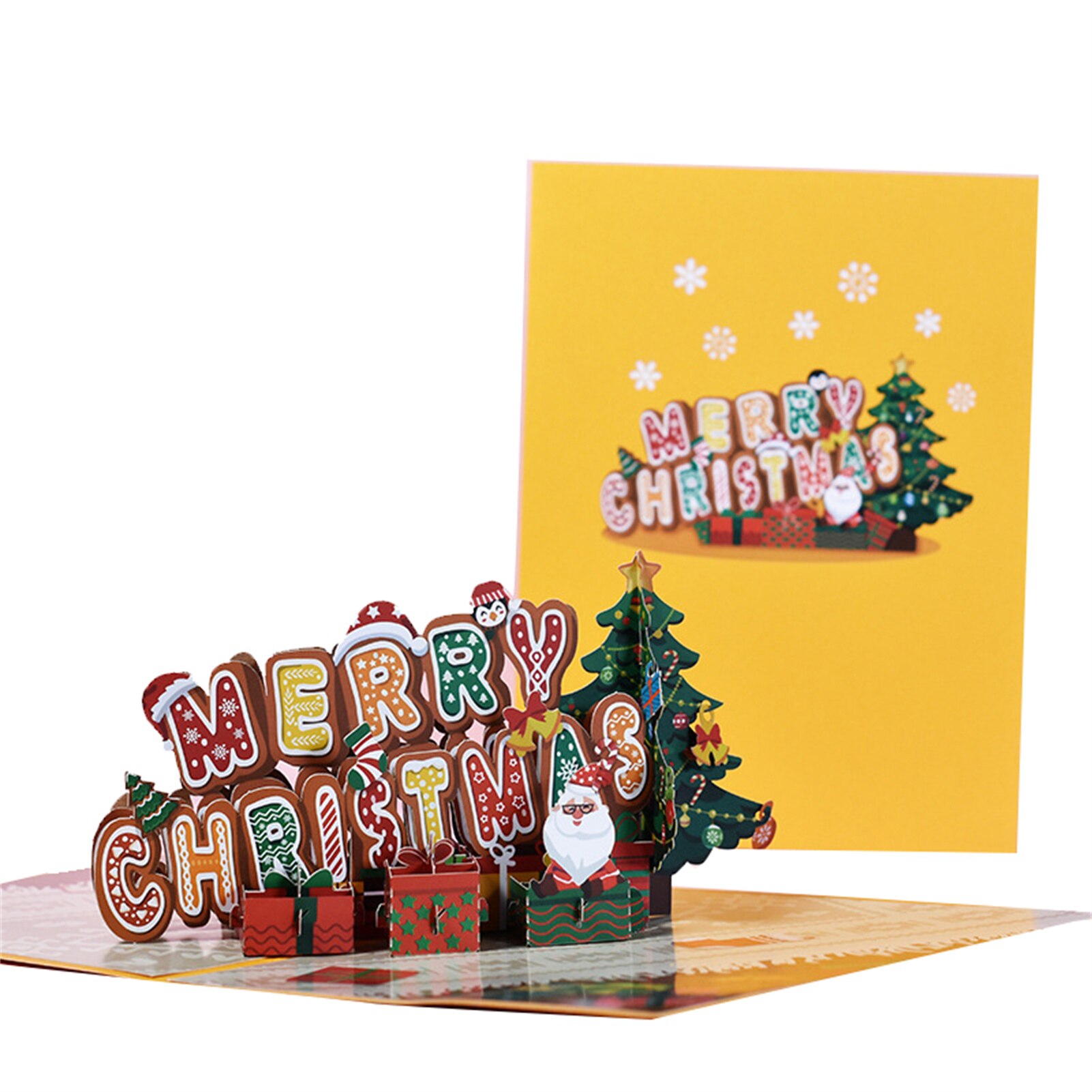 3D Pop Up Greeting Cards with Envelope Friend Family Blessing Postcard for Birthday Year Christmas Xmas Decoration: 4