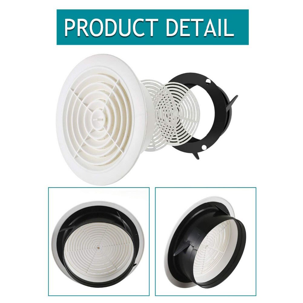 Okrągły odpowietrznik żaluzja osłona na maskownicę wylot regulowany odpowietrznik wentylacja Ucting kratki wentylacyjne 200mm odpowietrznik