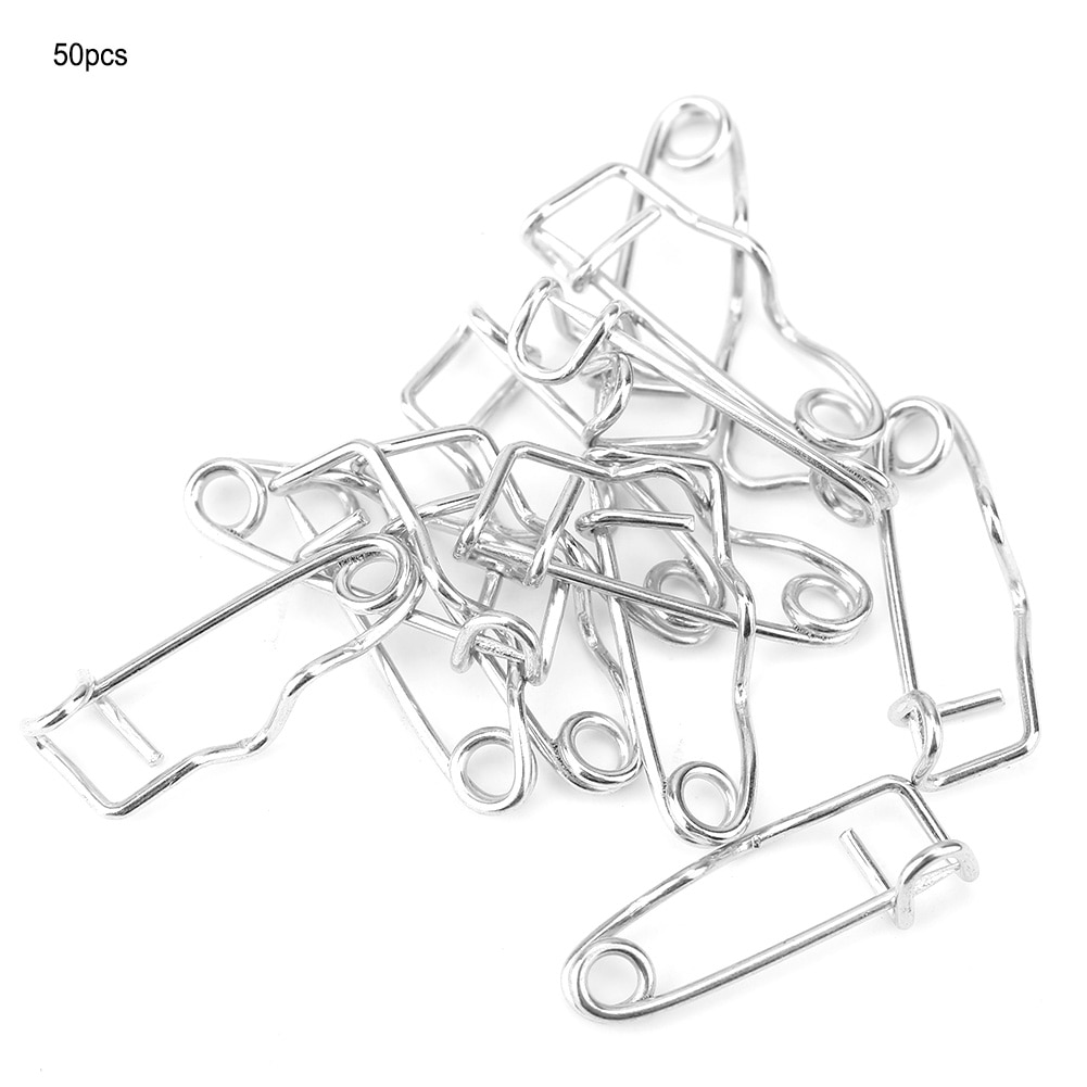 50pcs Metal Safety Needles Pins Brooch Locking Pin Clasp Pin Fastener Sewing Craft Tool 22mm 27mm 32mm